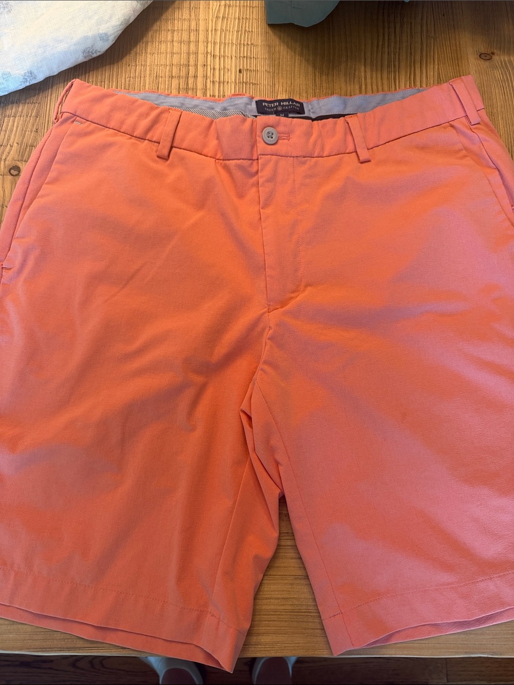 Peter Millar Coral Flat-Front Men’s Shorts